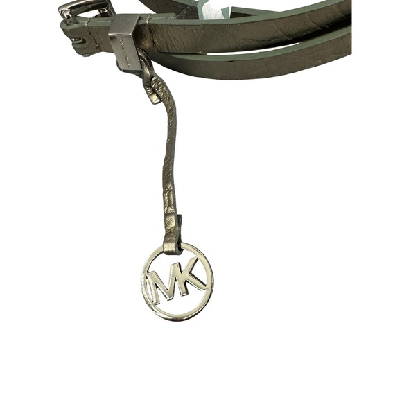 Accessories - Michael Kors NWOT Gunmetal Skinny Belt Leather 553302 Women XL Flawed see photos